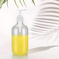But the cow Átlátszó Sampon Adagoló Szett - 2 db Újratölthető PET Pumpás Flakon Tusfürdőhöz, Folyékony Szappanhoz és Testápolóhoz, Címkével 7