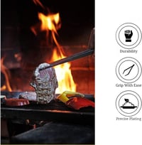 Butyeak Konyhai Csipesz 30 cm - Rozsdamentes Grillcsipesz Sütéshez, Főzéshez, Mosogatógépben Mosható Konyhai Eszköz Séfeknek 5