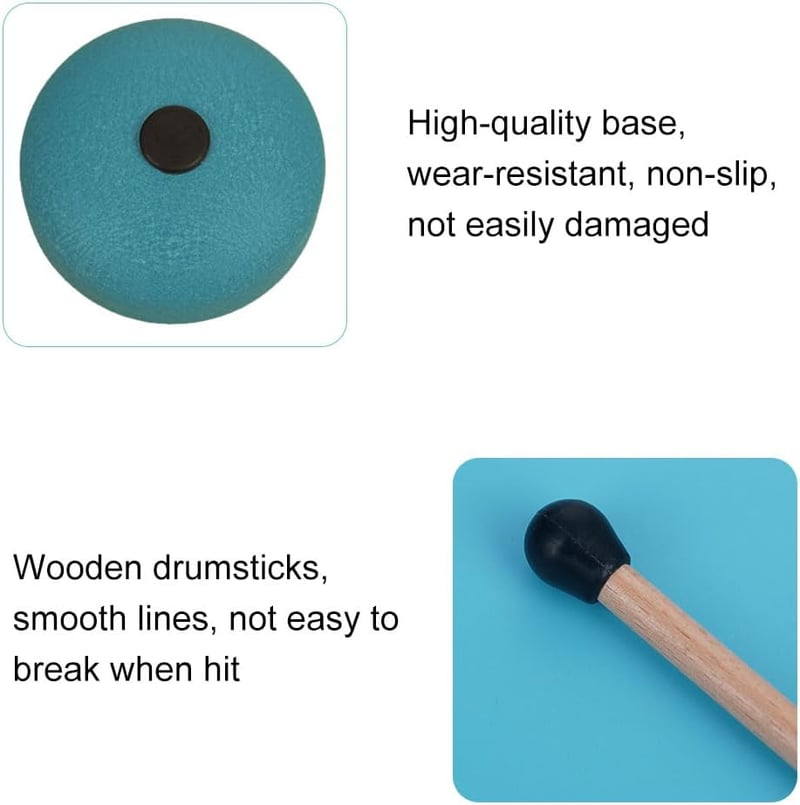 Butyeak Mini Tongue Drum - 6 Hangú Kézidob Szénacélból, 8 cm Átmérőjű Handpan Ütőhangszer Meditációhoz, Jógához, Zöld Színben
