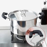 Butyeak Szilikon Edényfogó Készlet - 4 db Hőálló Ujjvédő Fogantyú Konyhai Főzéshez, Fekete Edénytartó Kiegészítő Égésvédelemmel 5