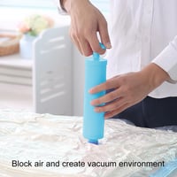 Butyeak Vákuumos Tárolózsák Pumpával - 40x60 cm Újrahasználható Tömörítő Zsák Ruhákhoz, Piros, 4 db Szett Címkékkel 4