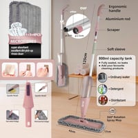 BUUROOHM Spray Mop 360° Forgó Fej, Mosható Mikroszálas Takarítórongy, Vödör Nélküli Padlótisztítás 2