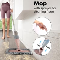 BUUROOHM Spray Mop 360° Forgó Fej, Mosható Mikroszálas Takarítórongy, Vödör Nélküli Padlótisztítás 4