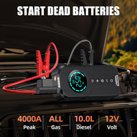 BUVAYE 4000A Autó Indító Kompresszor 150PSI 12V Hordozható Akkumulátor Booster 2