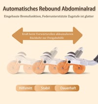 buvyuotu Hasizom Roller Könyöktámasztással és Automatikus Visszarugózással, Hasizom Edzőgép Páros Kerekekkel - orange 2
