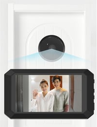 BuyWeek 1080P Digitális Ajtókamera 3,97" Színes Kijelzővel - 135° Látószög, Éjjellátó Funkció, 1400 mAh Akkumulátor, Fém Kitekintő 15-30mm A 2