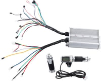 BuyWeek 1500W Elektromos Kerékpár Vezérlő Készlet - 36/48V Kefe Nélküli Motor Szabályzó LCD Kijelzővel és Gázkarral 22,5mm Kormányhoz 7