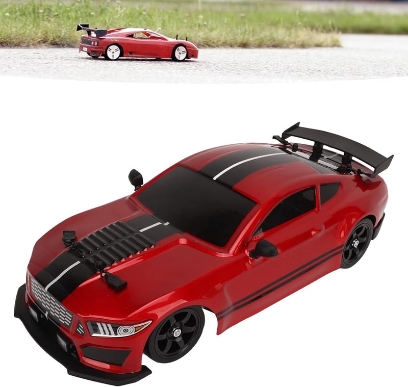 BuyWeek 2.4 GHz RC Drift Autó LED Fénnyel, 4WD Távirányított Versenyautó Gyerekeknek és Felnőtteknek
