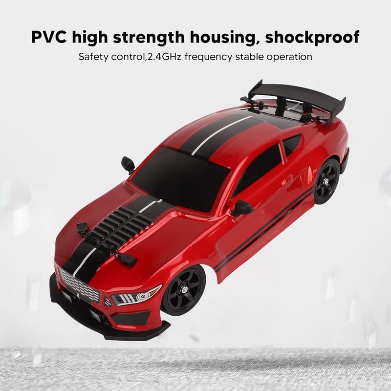 BuyWeek 2.4 GHz RC Drift Autó LED Fénnyel, 4WD Távirányított Versenyautó Gyerekeknek és Felnőtteknek
