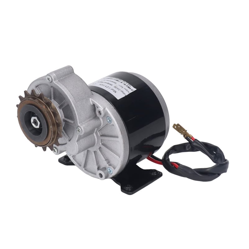 BuyWeek 24V 500W Motor s reduktorom – Aluminijski elektromotor s reduktorom visokog zakretnog momenta, sa lančanikom od 16 zubaca za električne bicikle, R