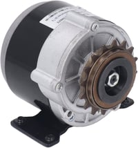 BuyWeek 24V 500W Fogaskerék Motor - Alumínium Reduktoros Elektromos Motor Nagy Nyomatékkal, 16 Fogú Lánckerékkel Elektromos Kerékpárokhoz, R 8