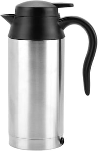 BuyWeek 24V Autós Vízforraló 750ml - Hordozható Utazó Teafőző Kamionosoknak, Automatikus Kikapcsolással, Gyors Melegítéssel, Fekete 9