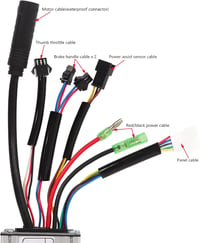BuyWeek 36V/48V 250W Elektromos Kerékpár Motor Vezérlő Készlet LCD4 Kijelzővel 5