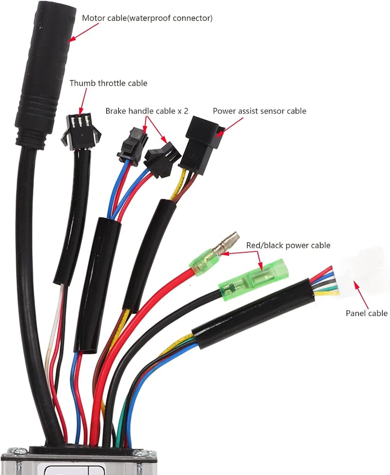 BuyWeek 36V/48V 250W Elektromos Kerékpár Motor Vezérlő Készlet LCD4 Kijelzővel