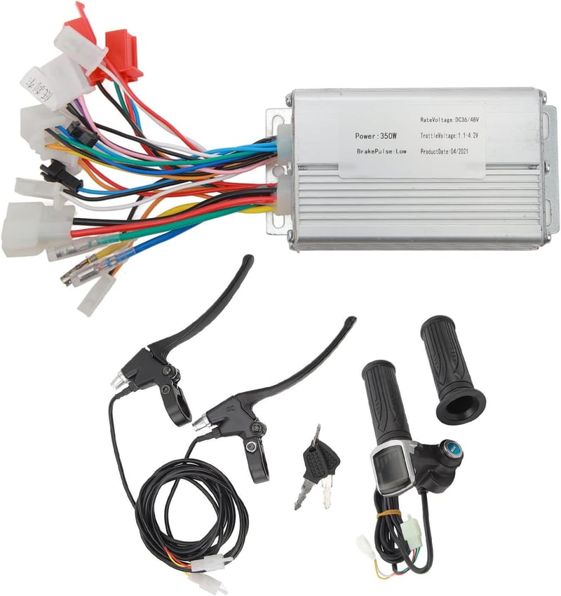 BuyWeek 36V 48V 250W Elektromos Kerékpár Vezérlő Szett Fékkarral és Fojtószelepel