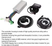 BuyWeek 36V 48V 500W Elektromos Kerékpár Vezérlő LCD Kijelzővel és Gázkarral 4