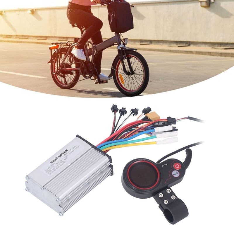 BuyWeek 48V 350W 20A Kefe Nélküli Motor Vezérlő LCD Kijelzővel - Elektromos Kerékpár, Roller és Kerekesszék Vezérlőegység Alumínium Házban