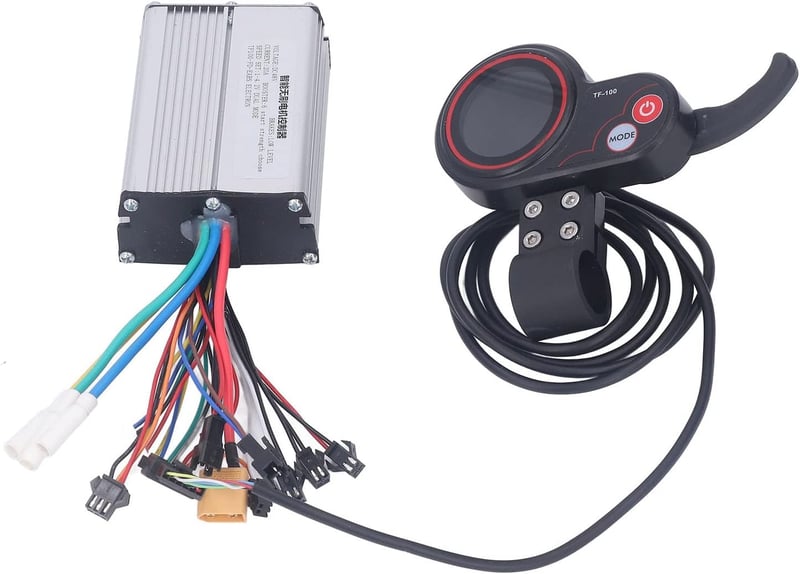 BuyWeek 48V 350W 20A Kefe Nélküli Motor Vezérlő LCD Kijelzővel - Elektromos Kerékpár, Roller és Kerekesszék Vezérlőegység Alumínium Házban