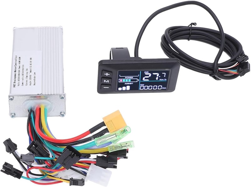 BuyWeek 48V 500W Elektromos Kerékpár Vezérlő Szinusz Hullám LCD Kijelzővel