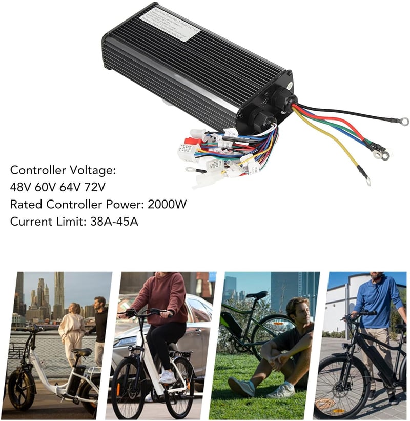 BuyWeek 48V-72V 2000W Brushless Motor Controller E-Bike Elektromos Kerékpárhoz