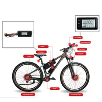 BuyWeek bezkefková súprava riadiacej jednotky pre elektrobicykel 24V 36V 48V 1000-1500W 30A sínusová s LCD displejom GD01 pre e-bike a kolobežku 4