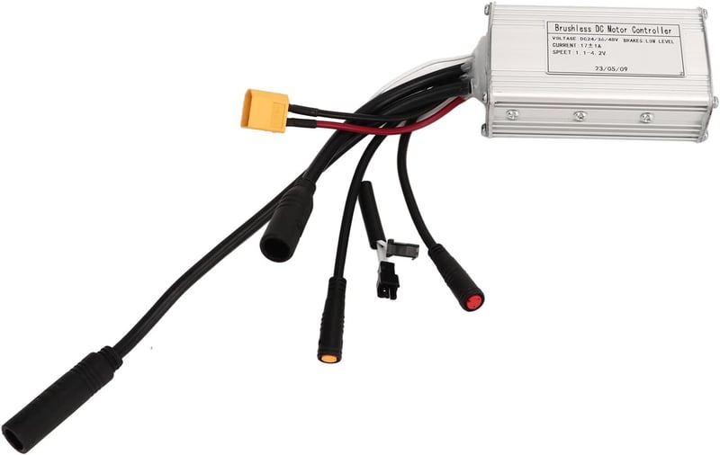 BuyWeek Elektromos Kerékpár Motor Vezérlő 24V 36V 48V 250W 350W Kefe Nélküli Szabályozó E-bike Roller Vízálló Ezüst