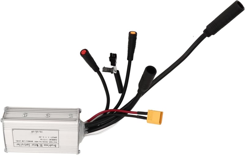 BuyWeek Elektromos Kerékpár Motor Vezérlő 24V 36V 48V 250W 350W Kefe Nélküli Szabályozó E-bike Roller Vízálló Ezüst