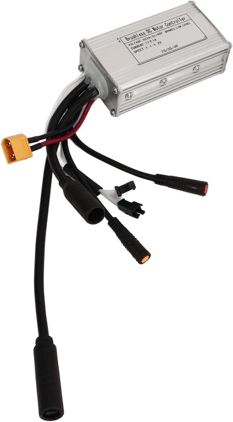 BuyWeek Elektromos Kerékpár Motor Vezérlő 24V 36V 48V 250W 350W Kefe Nélküli Szabályozó E-bike Roller Vízálló Ezüst