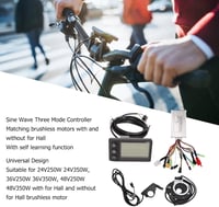 BuyWeek Elektromos Kerékpár Vezérlő Készlet 24V/36V/48V 250W/350W Szinuszos Vezérlővel, S866 LCD Kijelzővel, E-Bike Robogó Átalakításhoz 5