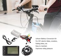 BuyWeek Elektromos Kerékpár Vezérlő Készlet 24V/36V/48V 250W/350W Szinuszos Vezérlővel, S866 LCD Kijelzővel, E-Bike Robogó Átalakításhoz 2