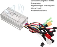 BuyWeek Elektromos Kerékpár Vezérlő Készlet 24V/36V/48V 250W/350W Szinuszos Vezérlővel, S866 LCD Kijelzővel, E-Bike Robogó Átalakításhoz 6
