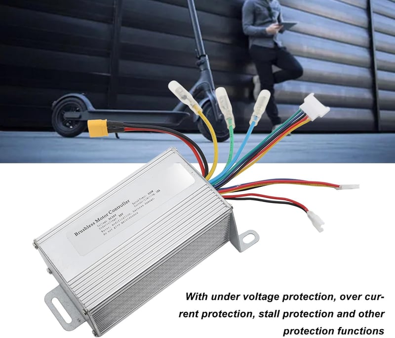 BuyWeek Elektromos Roller Vezérlő Készlet Xiaomi M365-hez - 36V 350W Motor Vezérlő, Gázkar, Fékkar és Műszerfal Szett Túlmelegedés Elleni Vé