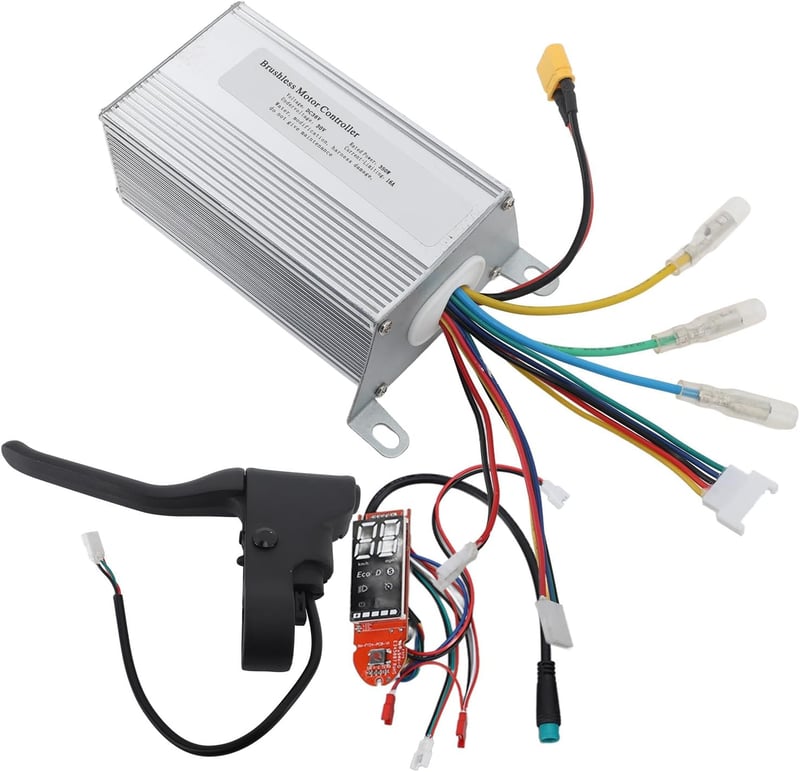 BuyWeek Elektromos Roller Vezérlő Készlet Xiaomi M365-hez - 36V 350W Motor Vezérlő, Gázkar, Fékkar és Műszerfal Szett Túlmelegedés Elleni Vé