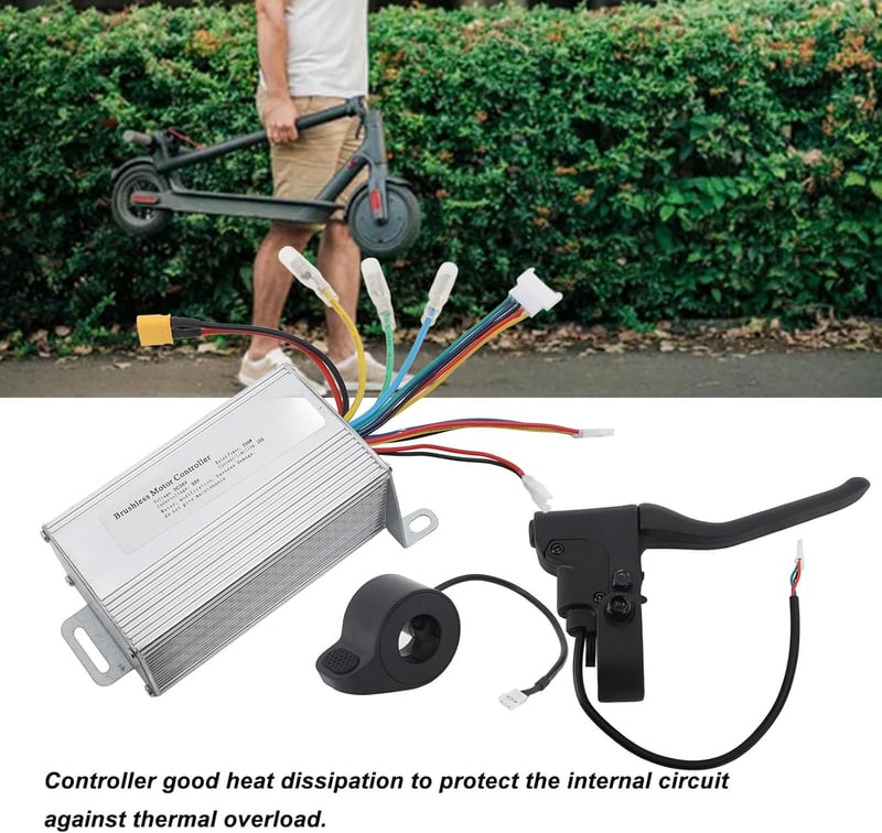 BuyWeek Elektromos Roller Vezérlő Készlet Xiaomi M365-hez - 36V 350W Motor Vezérlő, Gázkar, Fékkar és Műszerfal Szett Túlmelegedés Elleni Vé