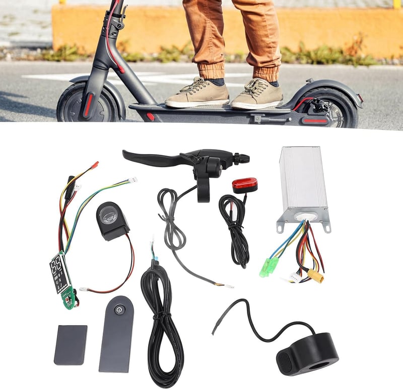 BuyWeek Elektromos Roller Vezérlő Készlet Xiaomi M365/Pro Modellekhez - 36V 350W Motor Vezérlő, Műszerfal, Gázkar és Fékkar Szett