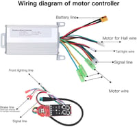 BuyWeek Elektromos Roller Vezérlő Műszerfal Szett Xiaomi M365 Kompatibilis 36V 350W Motor Fékkar Burkolat Kit Ezüst 4