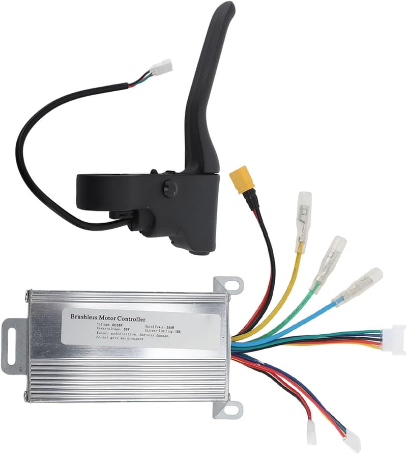 BuyWeek Elektromos Roller Vezérlő Műszerfal Szett Xiaomi M365 Kompatibilis 36V 350W Motor Fékkar Burkolat Kit Ezüst