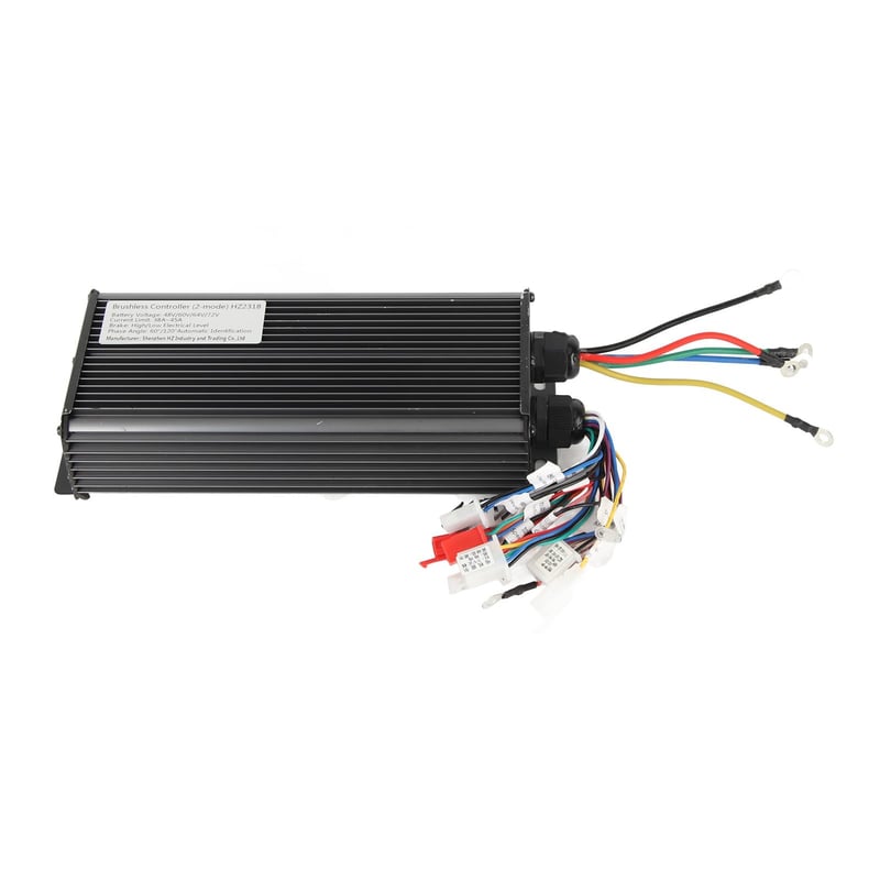 Bezuhlíkový kontrolér motora BuyWeek pre e-bike, 48-72V, 2000W - čierny