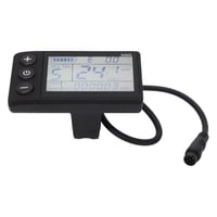 BuyWeek LCD Zaslon za Električni Bicikl - 6P Vodootporni Mjerač Brzine, IP65 Zaštita, 24-60V Kompatibilan, s Pozadinskim Osvjetljenjem, Crni 1