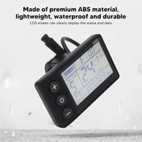 BuyWeek LCD Kijelző Elektromos Kerékpárhoz - 6P Vízálló Sebességmérő Panel, IP65 Védelem, 24-60V Kompatibilis, Háttérvilágítással, Fekete 4