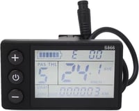BuyWeek LCD Kijelző Elektromos Kerékpárhoz - 6P Vízálló Sebességmérő Panel, IP65 Védelem, 24-60V Kompatibilis, Háttérvilágítással, Fekete 9