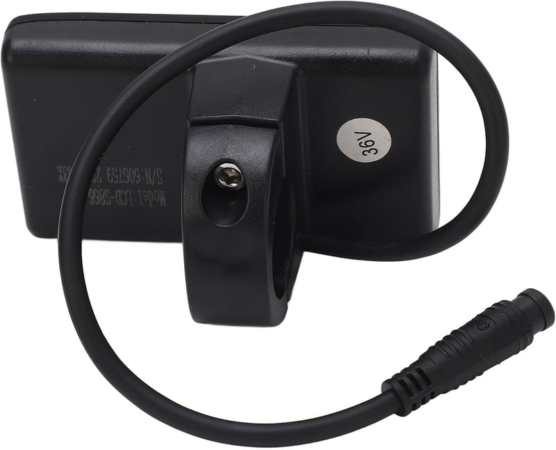 BuyWeek LCD Kijelző Elektromos Kerékpárhoz - 6P Vízálló Sebességmérő Panel, IP65 Védelem, 24-60V Kompatibilis, Háttérvilágítással, Fekete