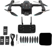 BuyWeek Mini Drón 8K 180° Dupla Kamerával - GPS WiFi Quadcopter Akadálykerüléssel, 8 LED Világítással, Kefe Nélküli Motorral 1