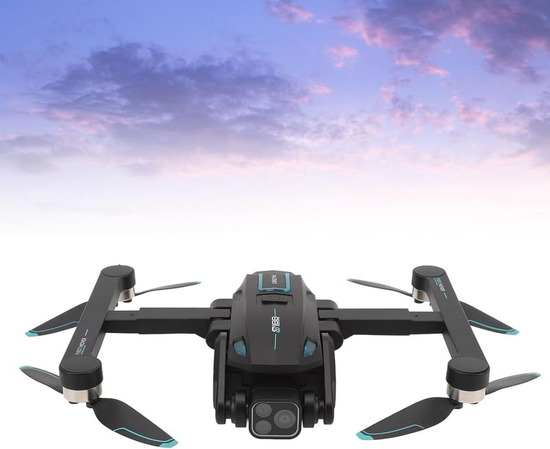 BuyWeek Mini Drón 8K 180° Dupla Kamerával - GPS WiFi Quadcopter Akadálykerüléssel, 8 LED Világítással, Kefe Nélküli Motorral