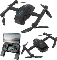 BuyWeek Mini Drón 8K 180° Dupla Kamerával - GPS WiFi Quadcopter Akadálykerüléssel, 8 LED Világítással, Kefe Nélküli Motorral 5