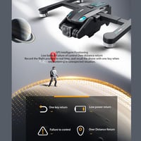 BuyWeek Mini Drón 8K 180° Dupla Kamerával - GPS WiFi Quadcopter Akadálykerüléssel, 8 LED Világítással, Kefe Nélküli Motorral 9