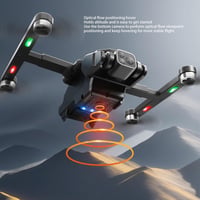 BuyWeek Mini Drón 8K 180° Dupla Kamerával - GPS WiFi Quadcopter Akadálykerüléssel, 8 LED Világítással, Kefe Nélküli Motorral 6