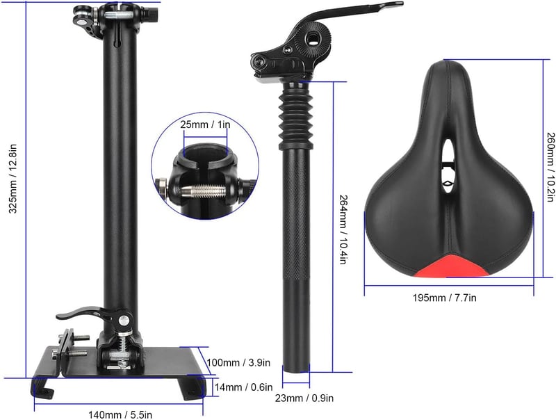 BuyWeek Xiaomi M365 1S Lite ülés, magasságállítható, lengéscsillapítás, ergonomikus összecsukható