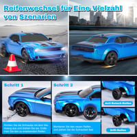 BuzzoXerex RC drift auto, Mini RC drift auto 1:24 4WD s LED svetlami, 18 km/h, diaľkovo ovládané auto pre deti aj dospelých od 6 rokov 5