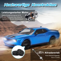 BuzzoXerex RC drift auto, Mini RC drift auto 1:24 4WD s LED svetlami, 18 km/h, diaľkovo ovládané auto pre deti aj dospelých od 6 rokov 4